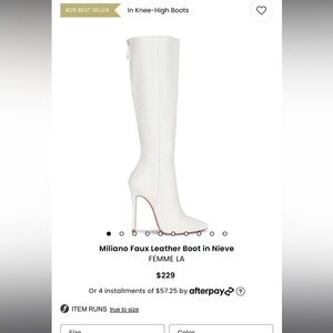 FEMME LA Miliano Faux Leather Boot in Nieve